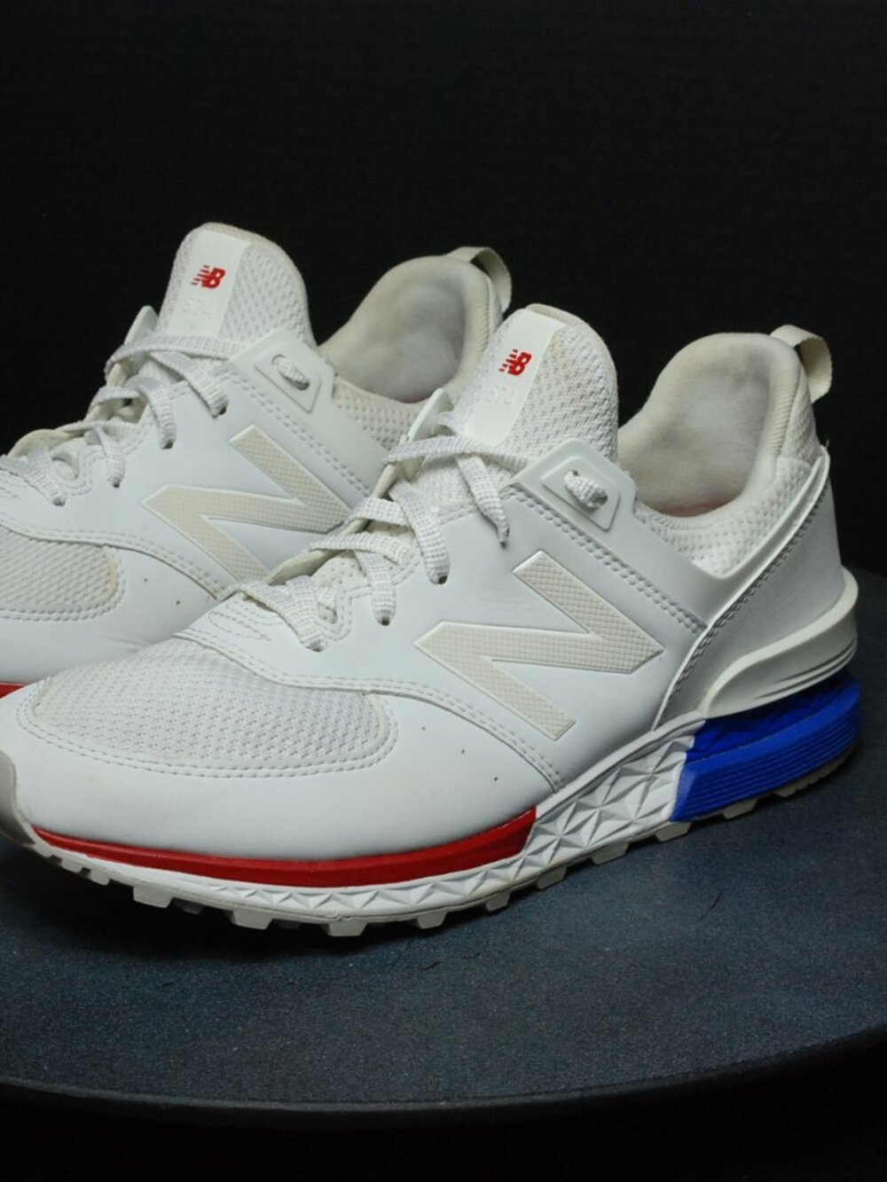 New Balance 574 Sport Athletic Men’s Shoes Year 2017 Red White Blue